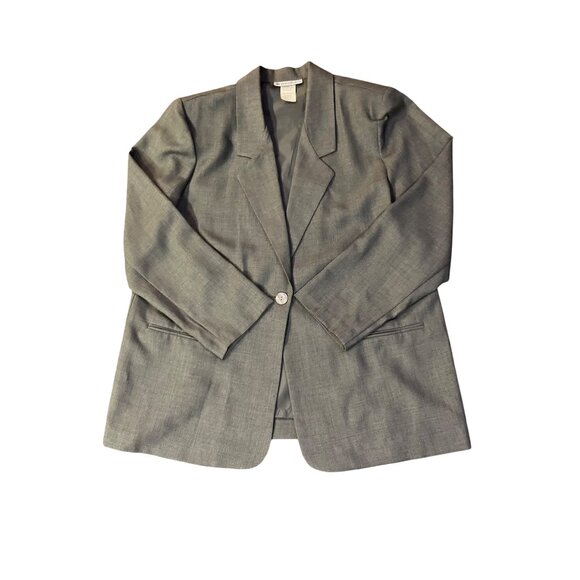 Vintage Dressbarn Jacket Womens L Used Green Unlined - Picture 3 of 12